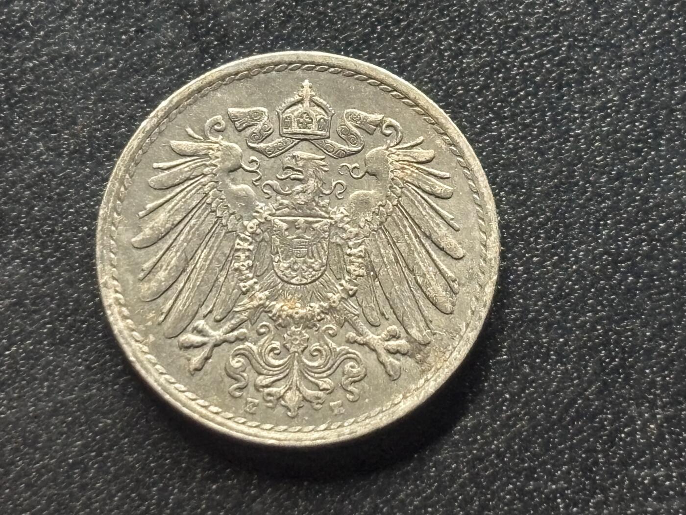 邮泉阁限时拍卖第三十五场 德国硬币专场（硬币在国外。请付邮费6元。） 德意志帝国1919年5芬尼E版