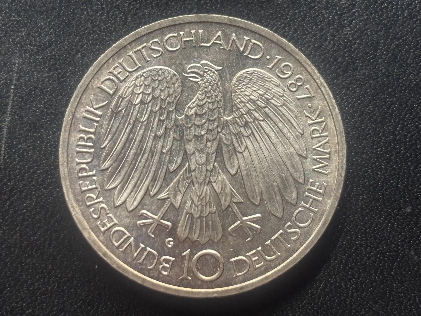 邮泉阁限时拍卖第三十五场 德国硬币专场（硬币在国外。请付邮费6元。） 西德（联邦德国）1987年10马克纪念银币