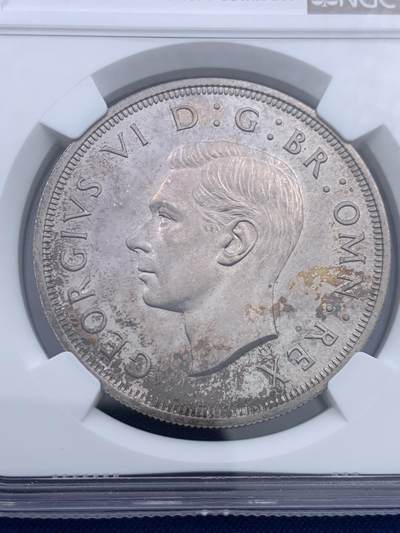 《竞宝斋》第437场 周日，周一2场连拍 （全场包邮） NGC PF63  Cope旧藏 英国1937年乔治六世精制1克朗，出自他的加冕套币。共发行26400套，双面包浆优美，高点略有磨损但是丝毫不掩精制风范。