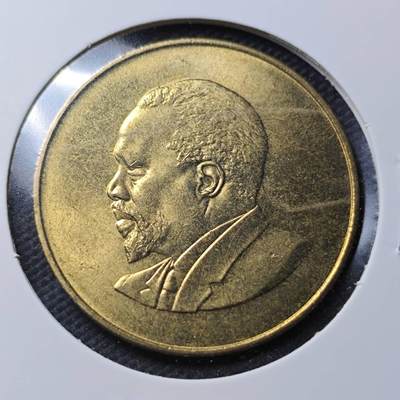 KK钱币收藏小铺  第368场  2月预留时间 周末发货 -  1967肯尼亚10分 开国头像无字版 好品