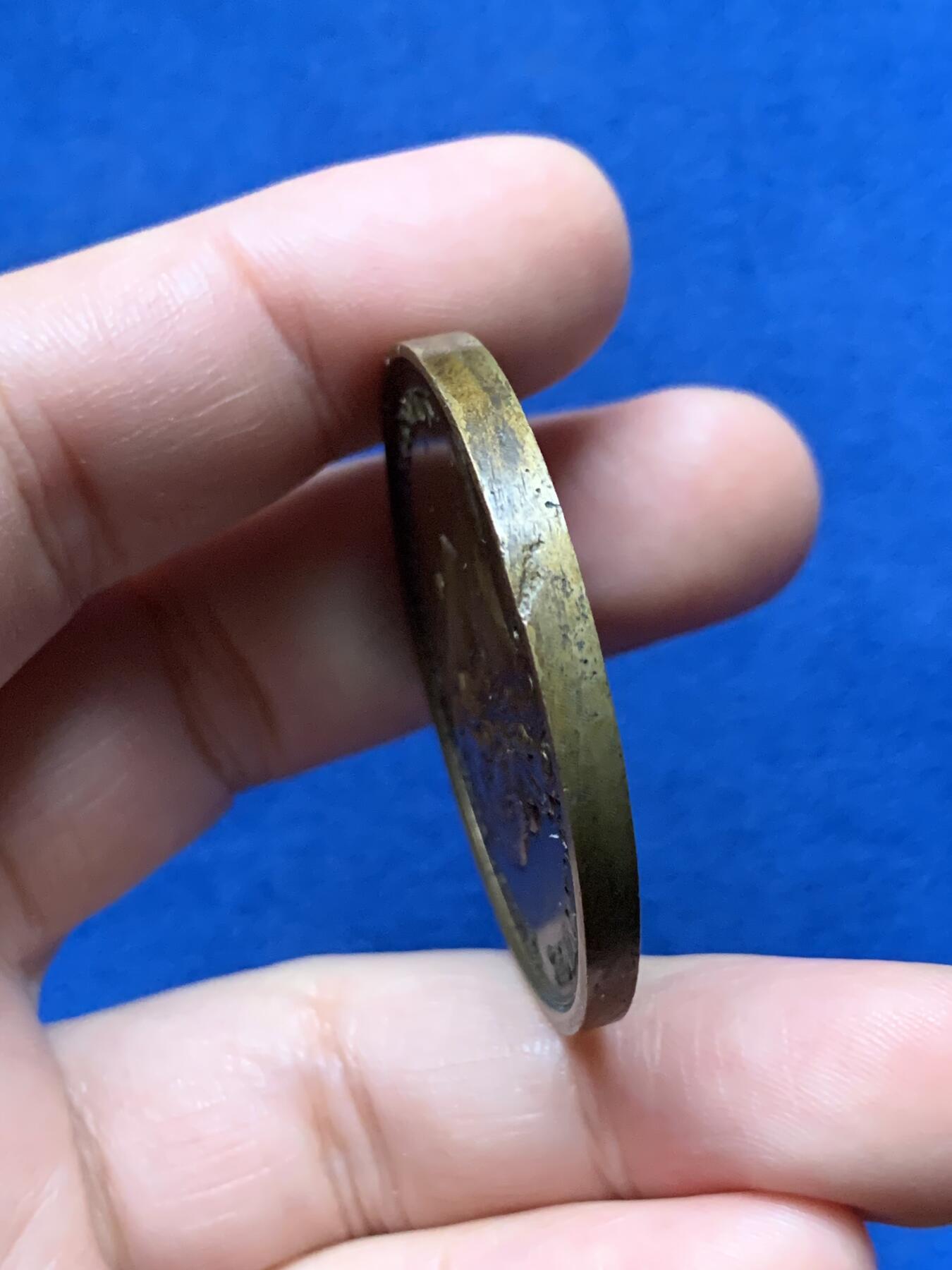 《竞宝斋》第437场 周日，周一2场连拍 （全场包邮） 法国路易十四像-绘画与雕塑学院铜章 32.4克 41mm 早期无边铭