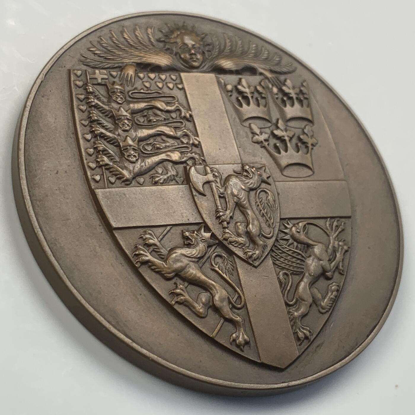 掌中浮雕-藏着的欧洲第041场 1934年瑞典钱币收藏学会铜章，55mm