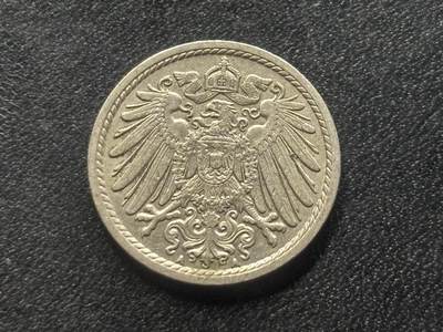 邮泉阁限时拍卖第三十五场 德国硬币专场（硬币在国外。请付邮费6元。） 德意志帝国1911年5芬尼A版