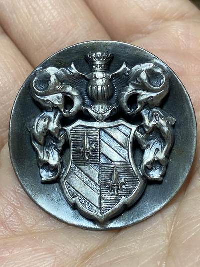 2025年第一百二十七场(总第一百五十三场）外国好品章牌、散币(免佣金) - 精美盾徽徽章，重8.48克