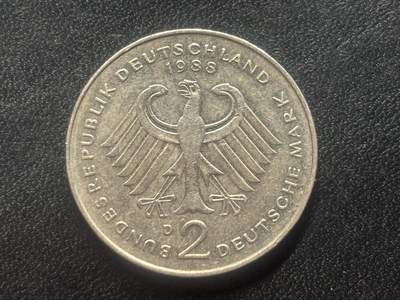 邮泉阁限时拍卖第三十五场 德国硬币专场（硬币在国外。请付邮费6元。） 西德（联邦德国）1988年2马克D版