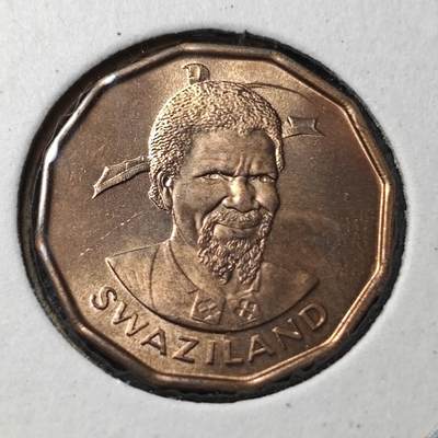 KK钱币收藏小铺  第368场  2月预留时间 周末发货 -  1974斯威士兰1分铜币 好品