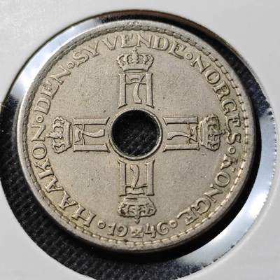 KK钱币收藏小铺  第368场  2月预留时间 周末发货 -  1946挪威1克朗