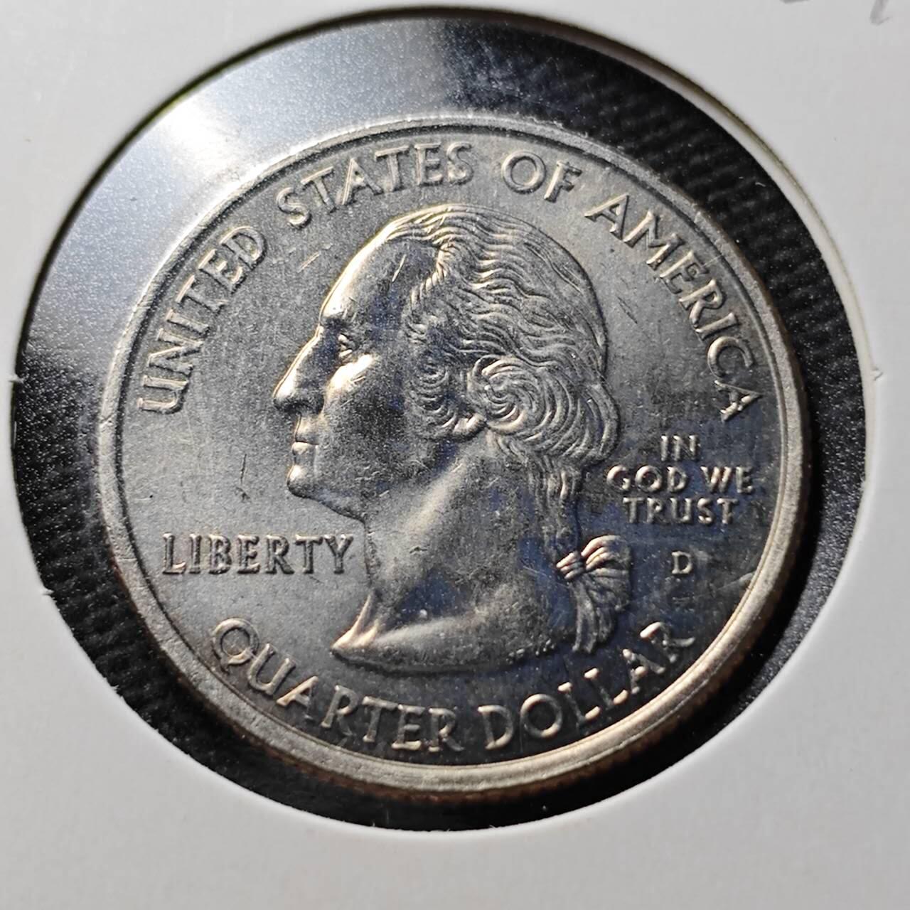 KK钱币收藏小铺  第367场  2月预留时间 周末发货  美国25分纪念币 好品