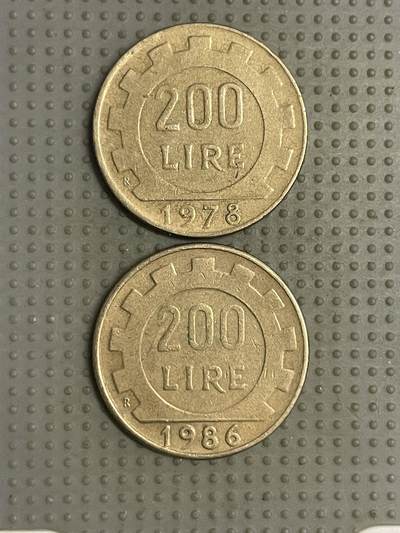 2025年第111场各国散币拍卖（总第111场） - 意大利200里拉2枚