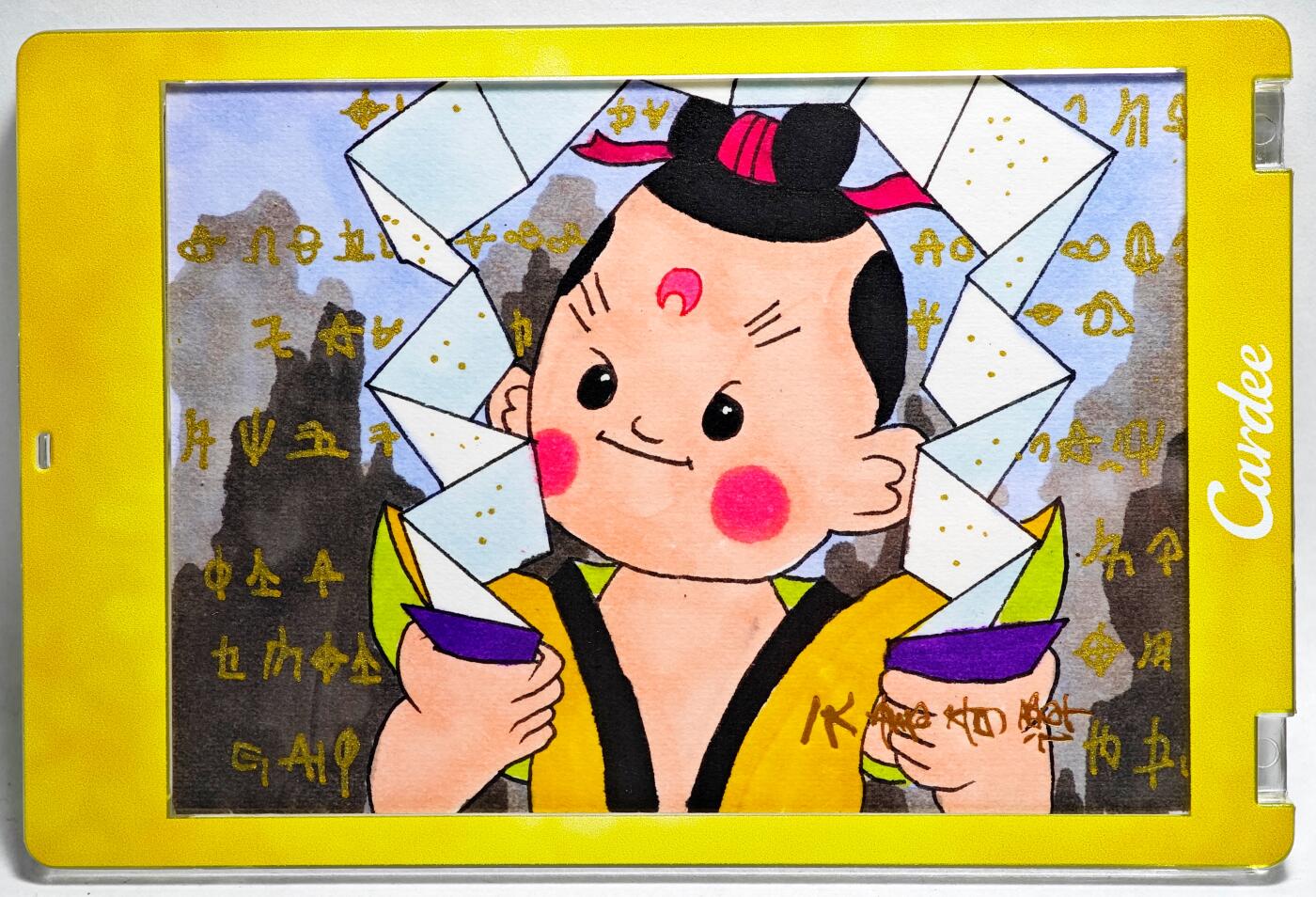 白泽拍卖卡牌手绘专场第28期（细雨生寒、寻梅闻香） 2025 卡星手绘卡 天书奇谭  蛋生  小职亲签 卡砖封装