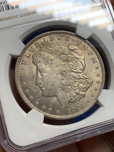《竞宝斋》第437场 周日，周一2场连拍 （全场包邮） NGC MS62 美国1921年摩根一美元银币