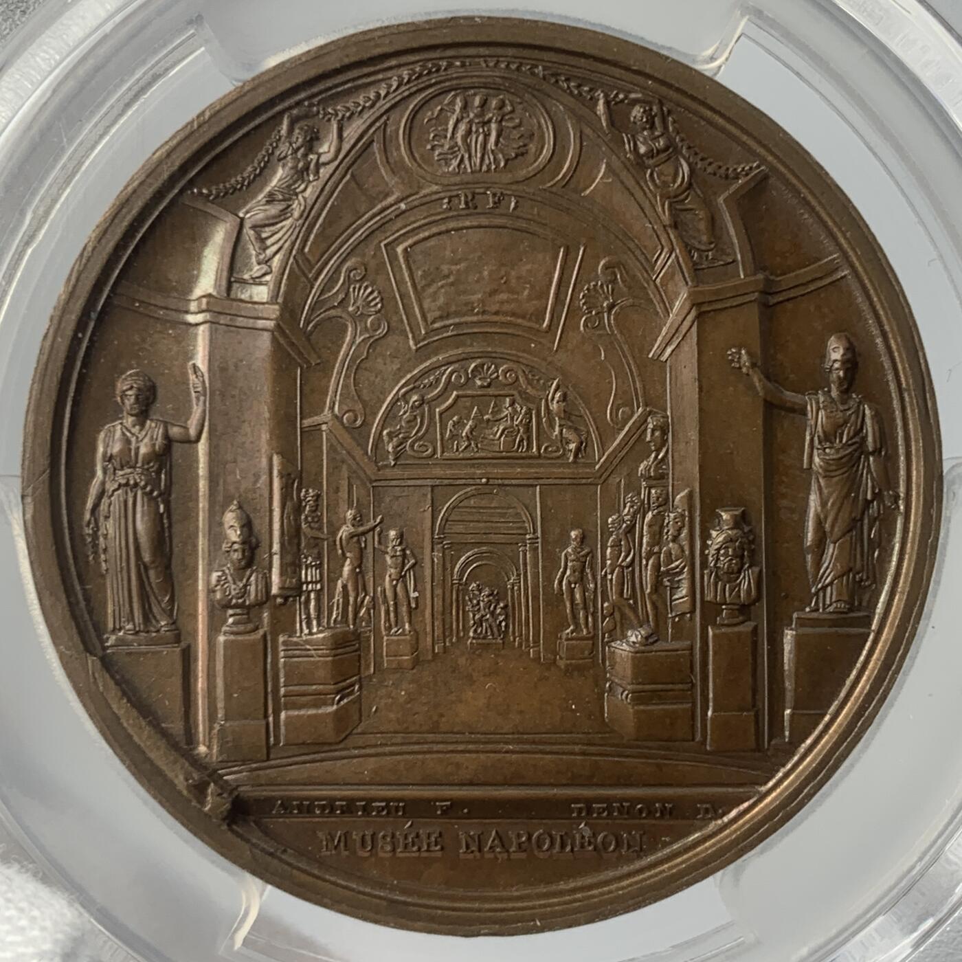掌中浮雕-藏着的欧洲第041场 PCGS SP63 : 1804年拿破仑博物馆拉奥孔厅铜章，34mm
