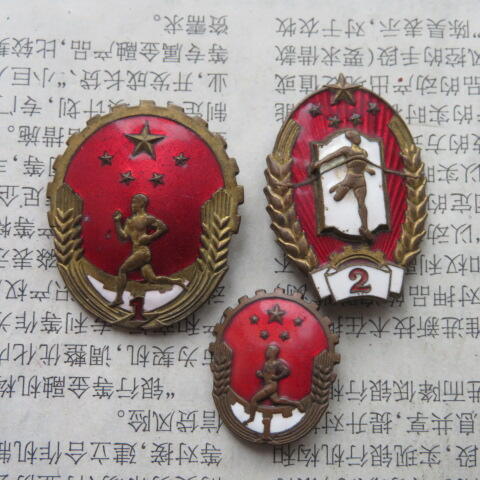 75--50年代劳卫制铜质证章3个