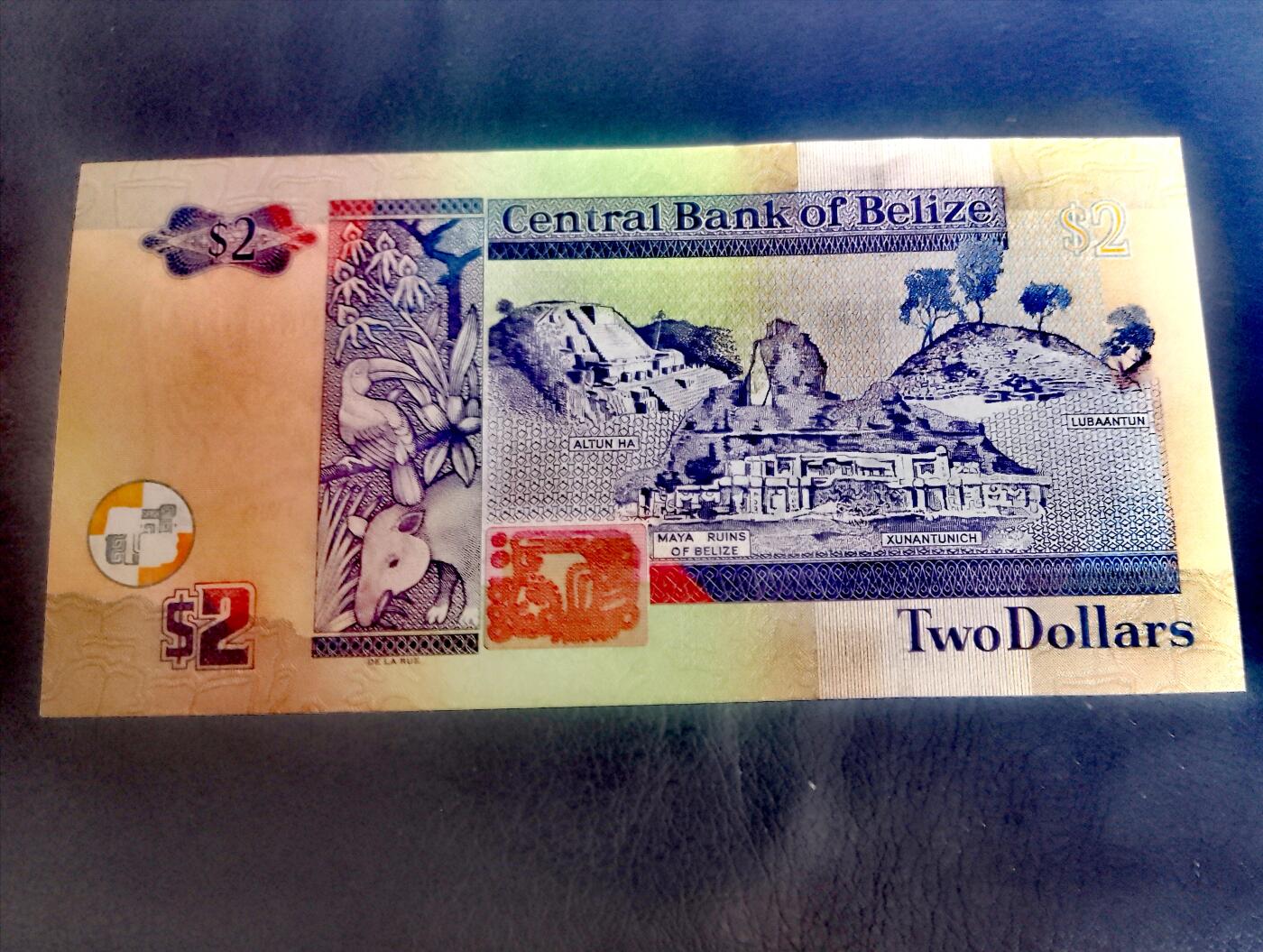 全新伯利兹2014年2元靓品纸币