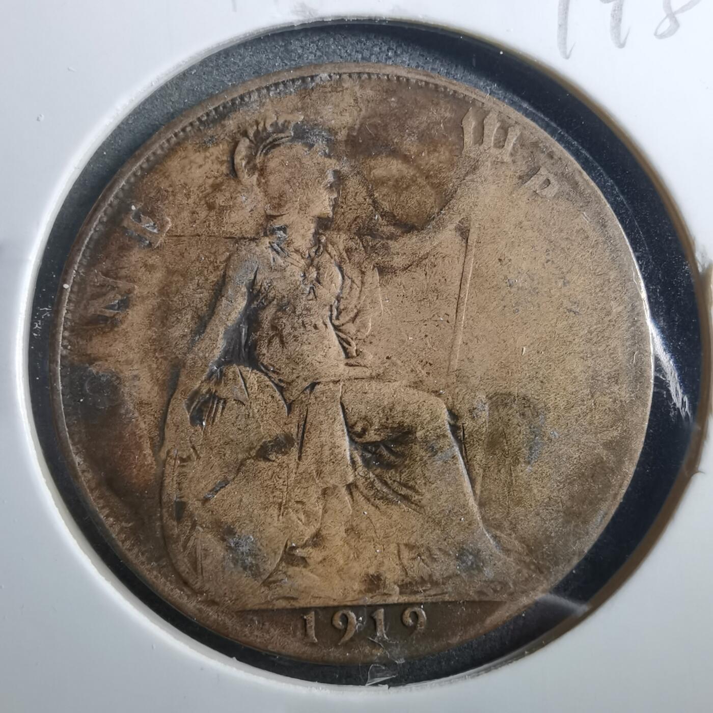 沼泽如烟--第899场 英国1919年1便士