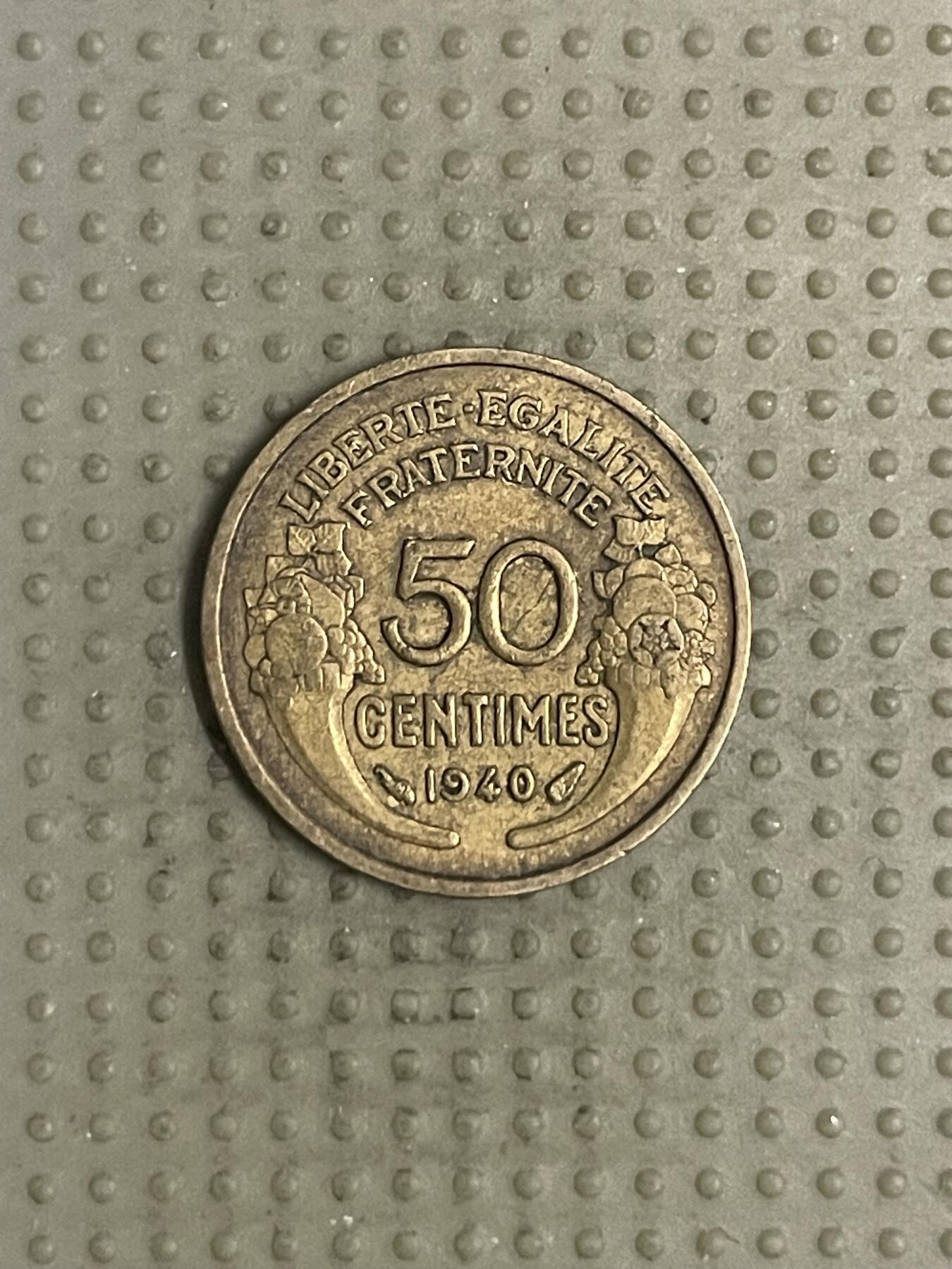 2025年第111场各国散币拍卖（总第111场） 法国1940年50生丁