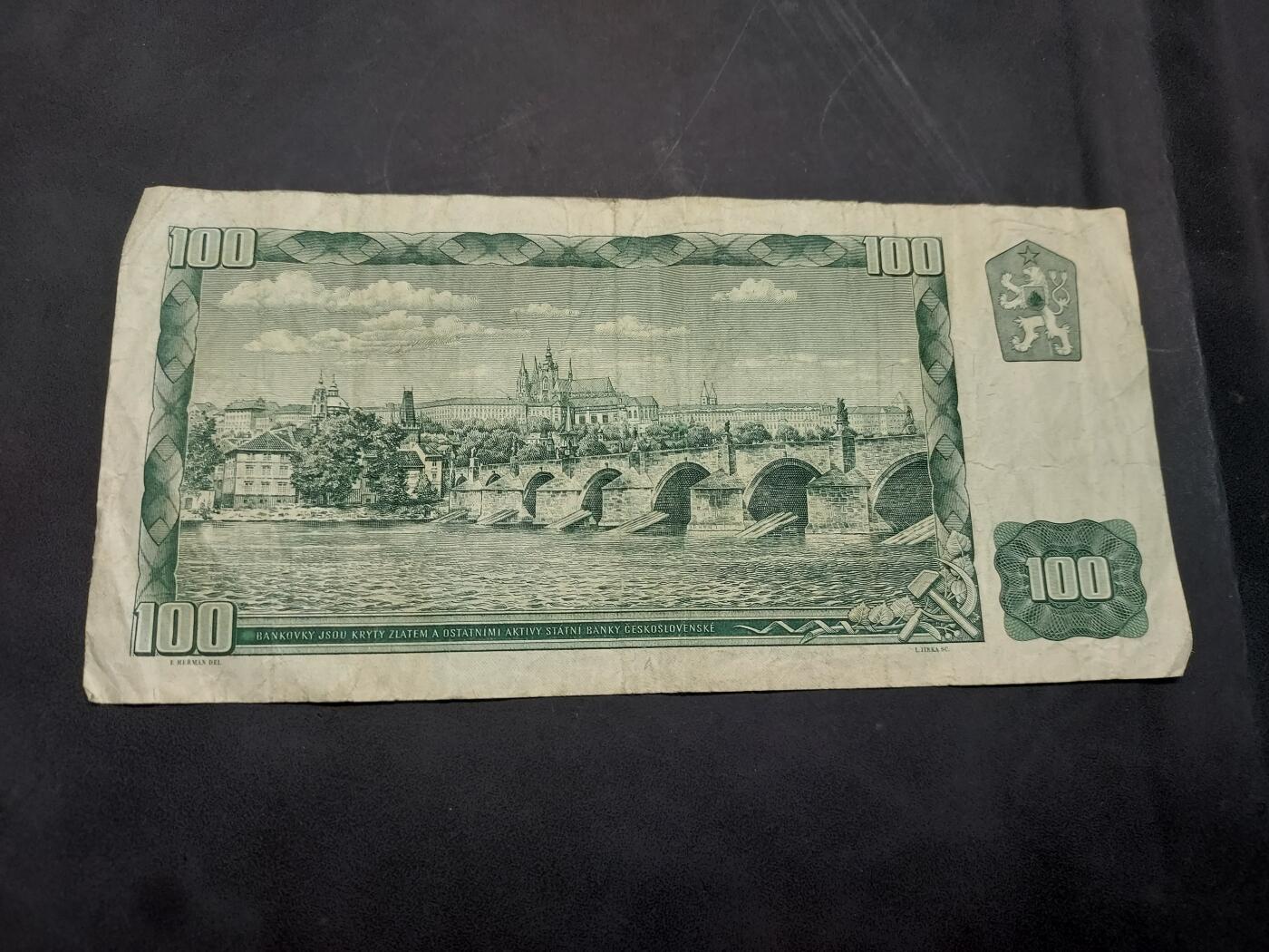 博彦收藏  11月15日 8点 钱币专场 捷克旧版100克朗 流通品