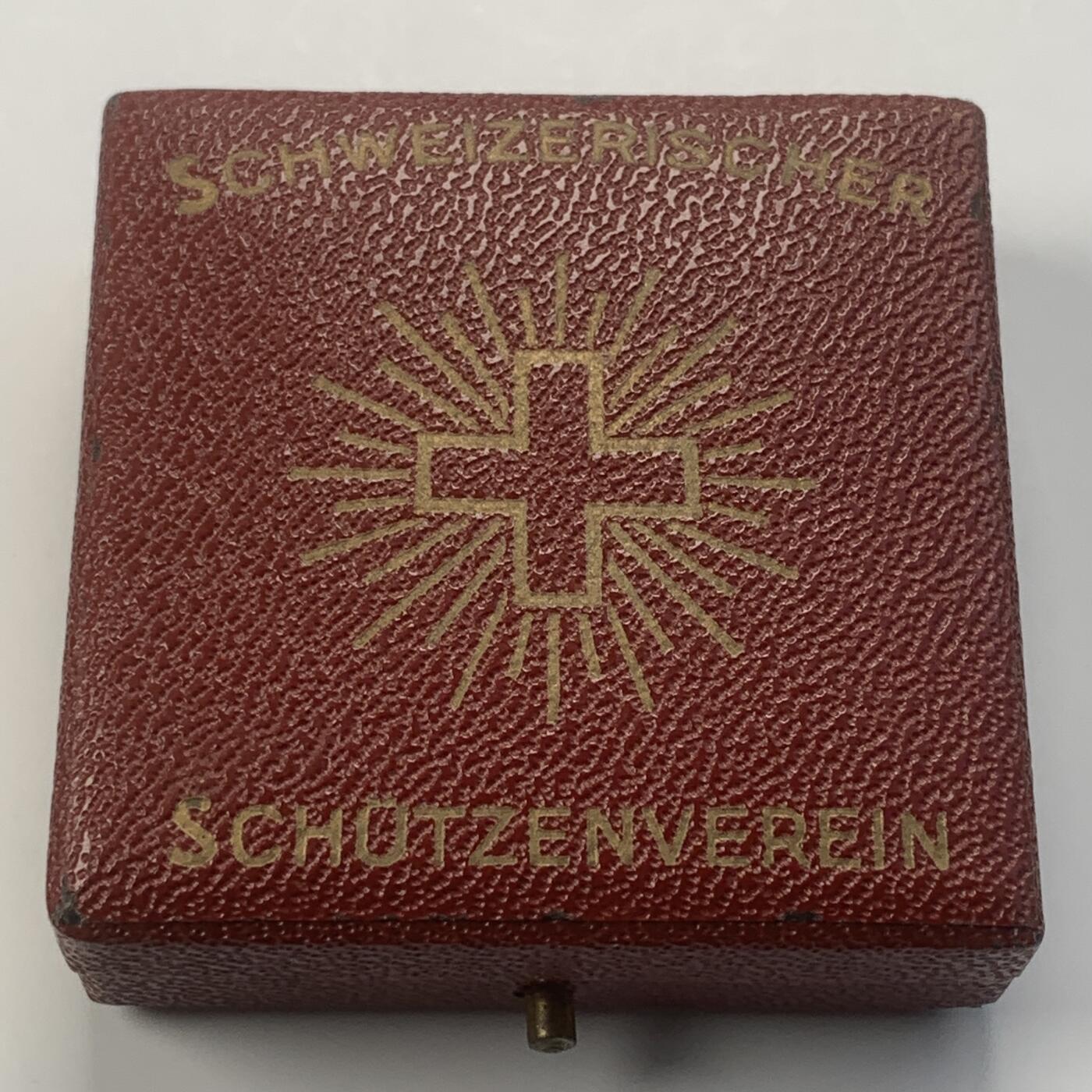 掌中浮雕-藏着的欧洲第041场 原盒瑞士射击节女神银章，35mm，20g