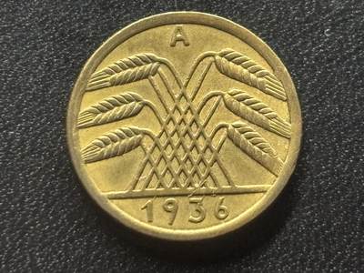 邮泉阁限时拍卖第三十五场 德国硬币专场（硬币在国外。请付邮费6元。） - 德国魏玛共和国帝国马克1936年5芬尼A版