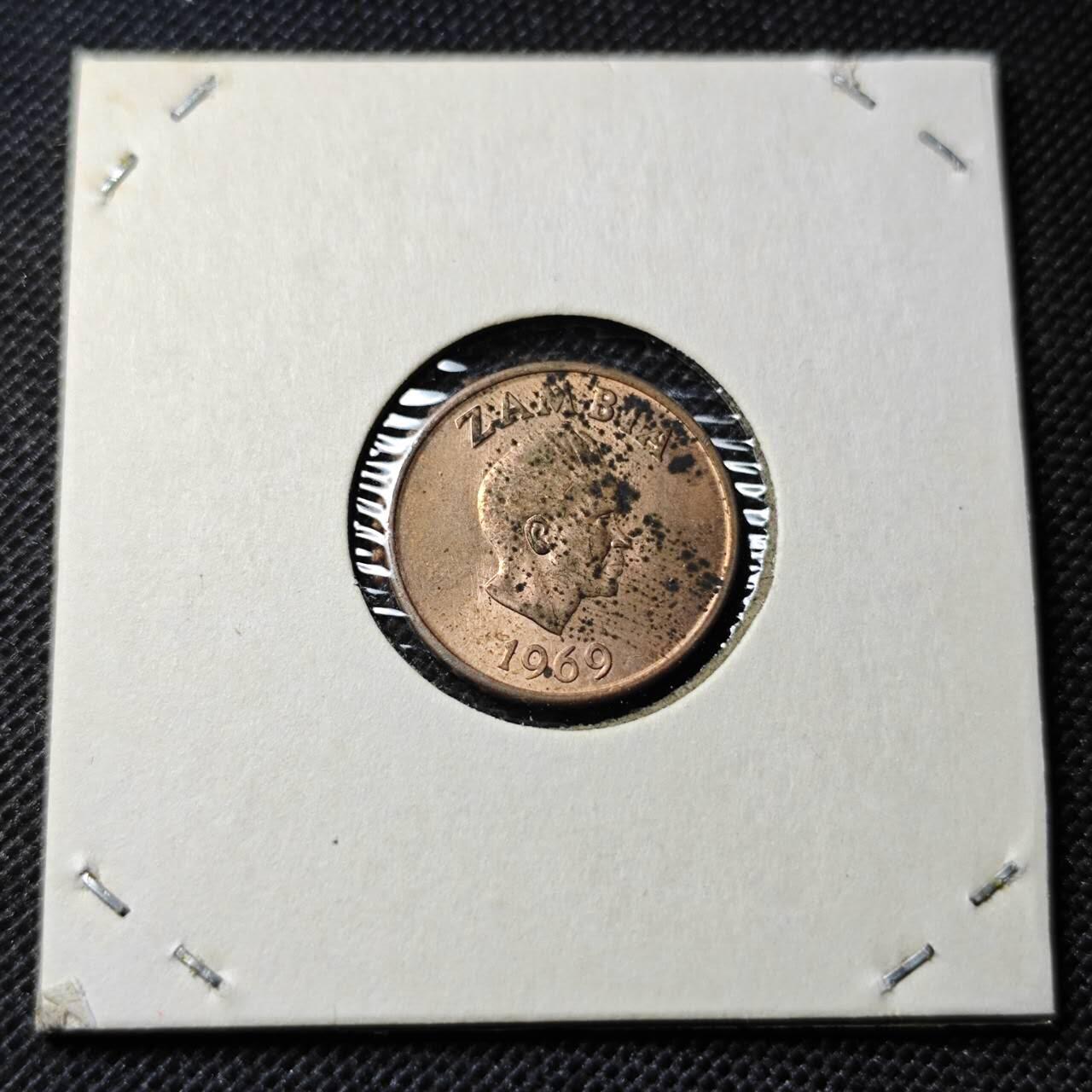 KK钱币收藏小铺  第368场  2月预留时间 周末发货  1969赞比亚