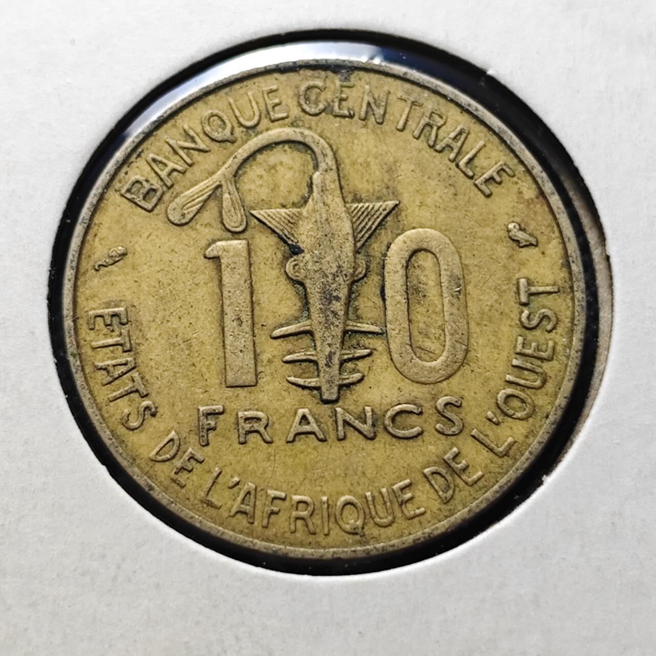 KK钱币收藏小铺  第368场  2月预留时间 周末发货  1967中非10法郎铜币