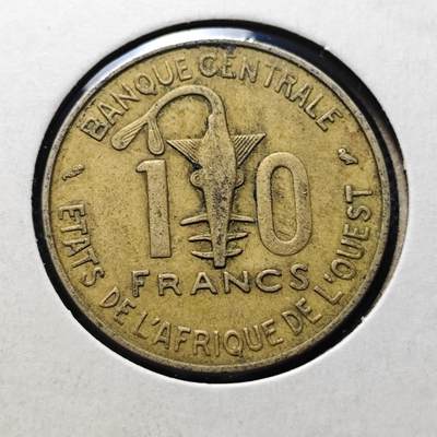 KK钱币收藏小铺  第368场  2月预留时间 周末发货 -  1967中非10法郎铜币