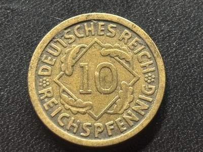 邮泉阁限时拍卖第三十五场 德国硬币专场（硬币在国外。请付邮费6元。） 德国魏玛共和国帝国马克1925元10芬尼A版