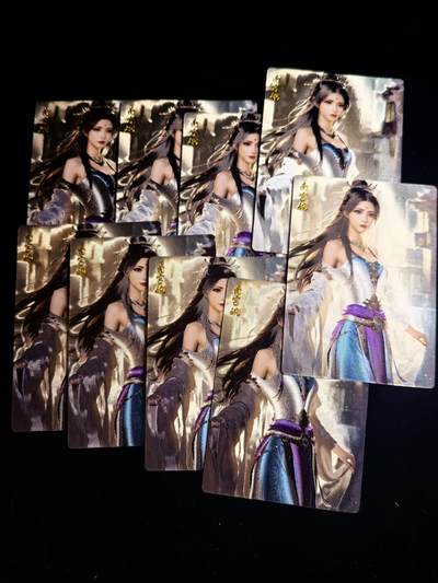 无佣金 不寄存 不收拍 链接少 我只是一个小小的卡牌收藏玩家  满150包邮非偏远  需要多宫大佬请私聊 部分卡牌设有底价（不想玩的那么累，即使有底价也会比市场价便宜的多，懂的自然懂） 拒绝小号抬价 大家放心拍 所有拍品部分套有卡膜 部分卡牌多宫 自制卡牌 不包厂瑕 放大镜 品控 勿拍 流拍商品会循环 感谢大家支持 留个关注 不定时上新 谢谢 - 奇点卡牌 南宫婉 9宫 粗闪