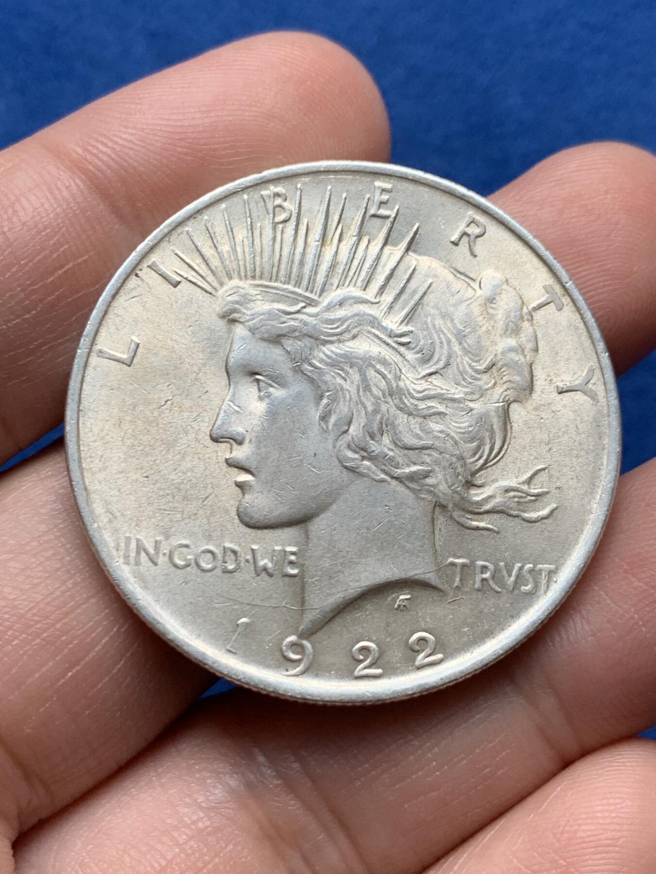 《竞宝斋》第437场 周日，周一2场连拍 （全场包邮） 美国1922年和平1美元银币