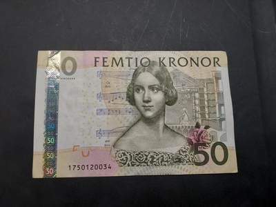 博彦收藏  11月15日 8点 钱币专场 - 瑞典 50克朗 流通好品