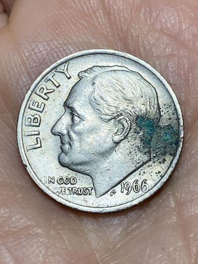 2025年第一百二十七场(总第一百五十三场）外国好品章牌、散币(免佣金) - 美国🇺🇸1966年1角(罗斯福1角第二版，早期年份，无标版)