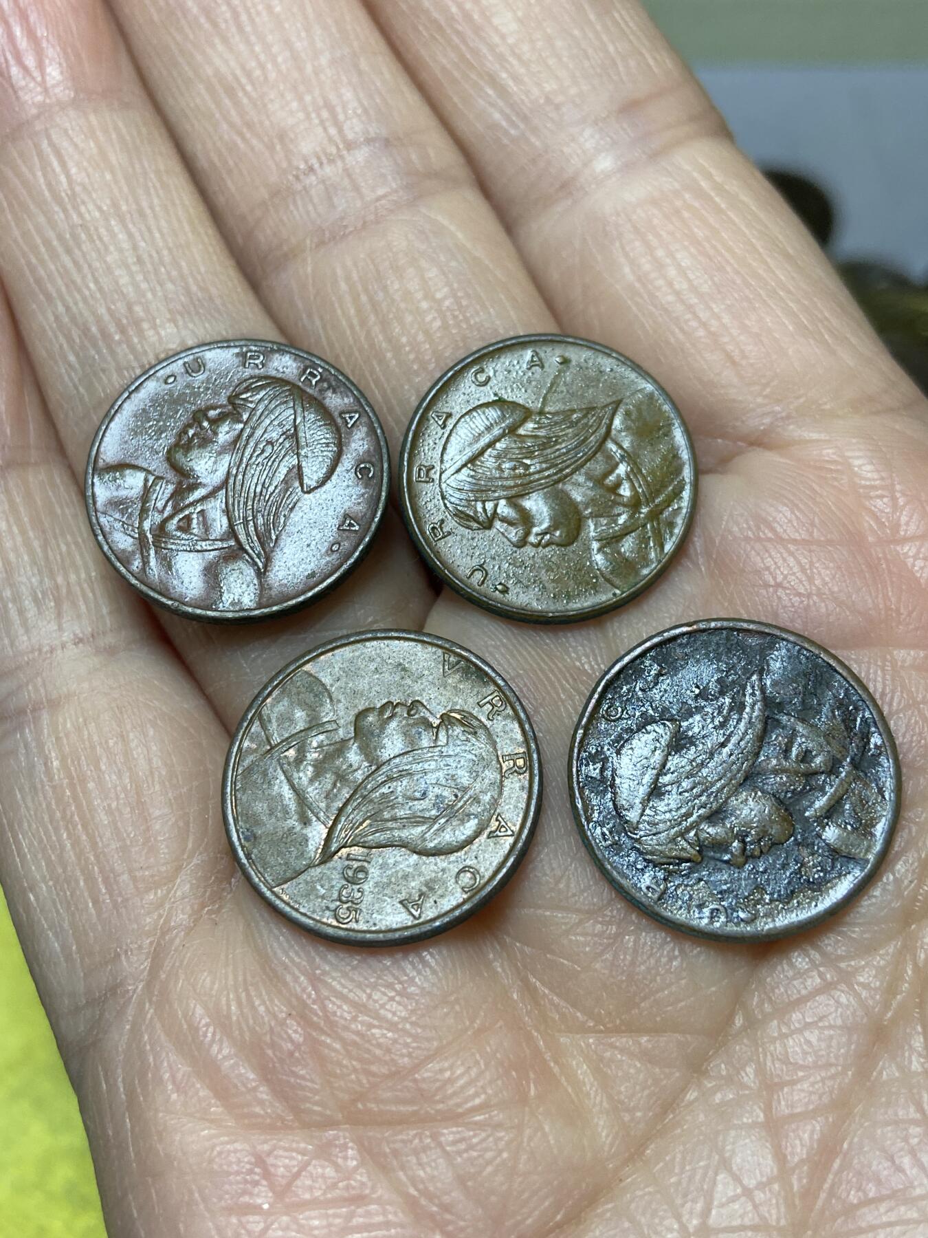 2025年第一百二十六场(总第一百五十二场）外国好品散币(免佣金) 巴拿马🇵🇦1分4枚：1935年(首版首发年)，67年、68年、75年