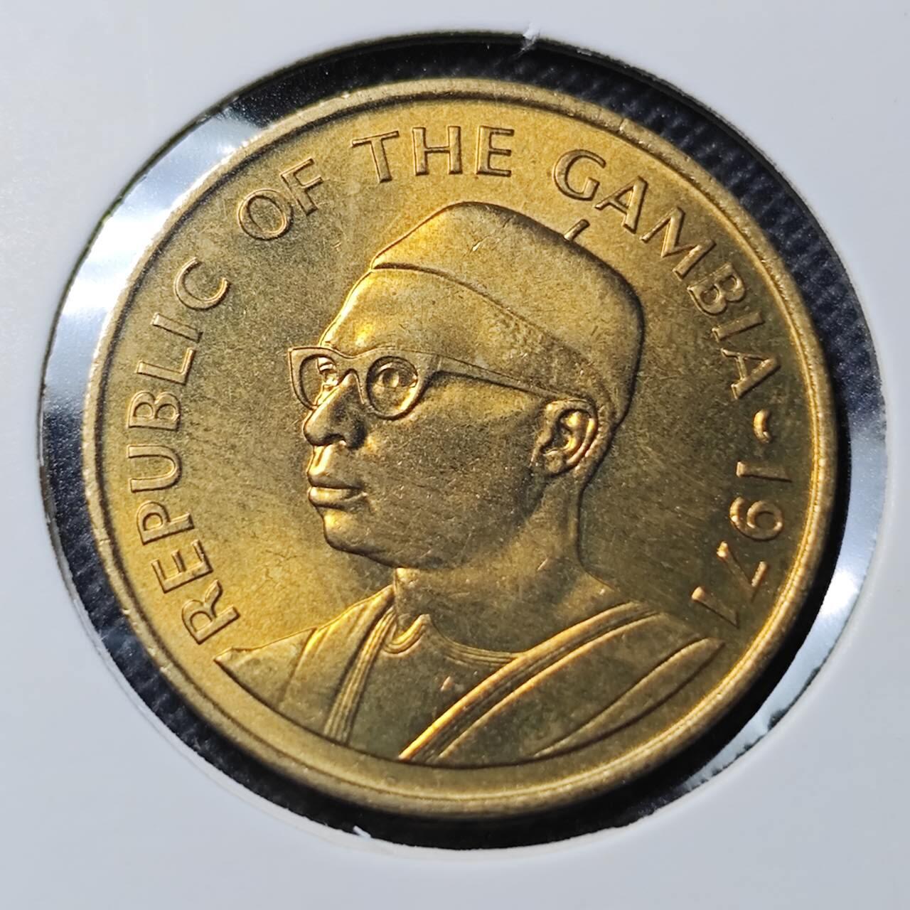 KK钱币收藏小铺  第368场  2月预留时间 周末发货  1971冈比亚10分