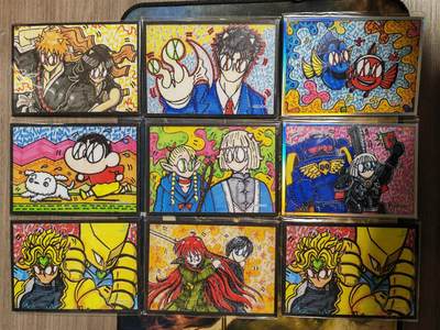 阳大大卡牌拍卖第82期（持续收拍品，周五晚上九点截拍，进群福利早知道） - 【色纸】动漫潮玩 WAIWAI色纸 一套9张