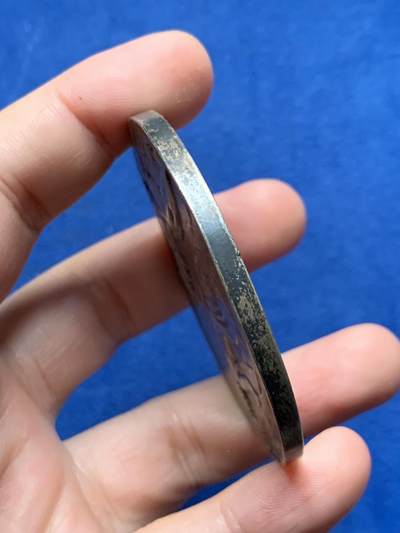 《竞宝斋》第437场 周日，周一2场连拍 （全场包邮） 1896年比利时安特卫普债券交易所镀银大铜章 72.6克 59.8mm