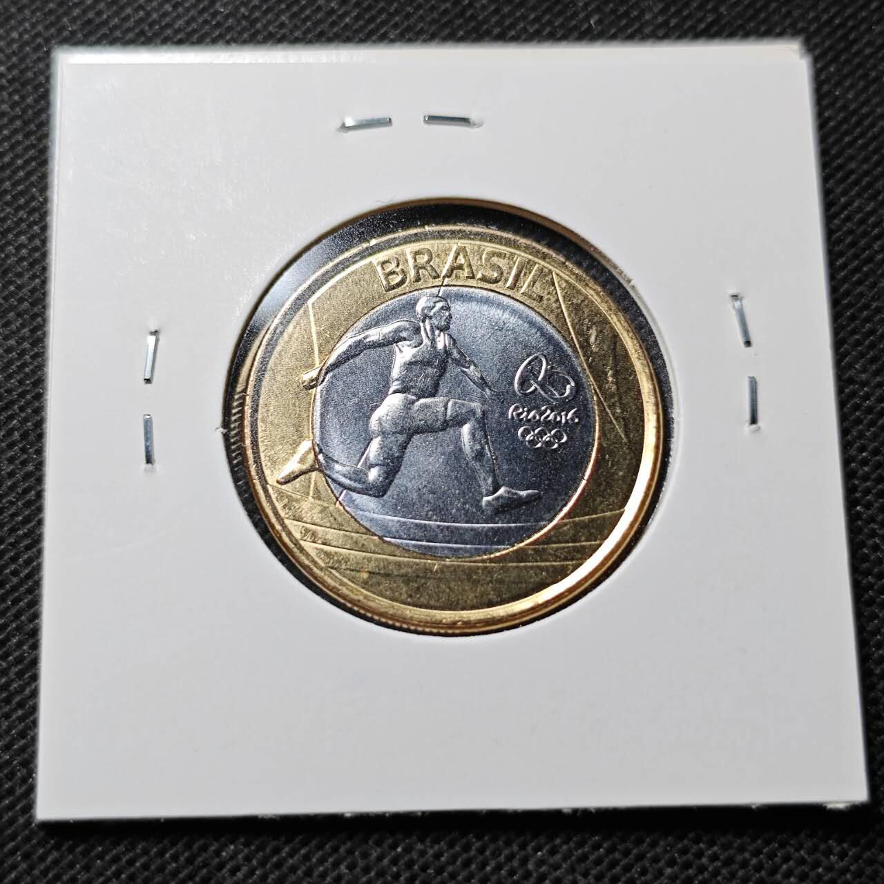 KK钱币收藏小铺  第368场  2月预留时间 周末发货  巴西1瑞尔双色币纪念币