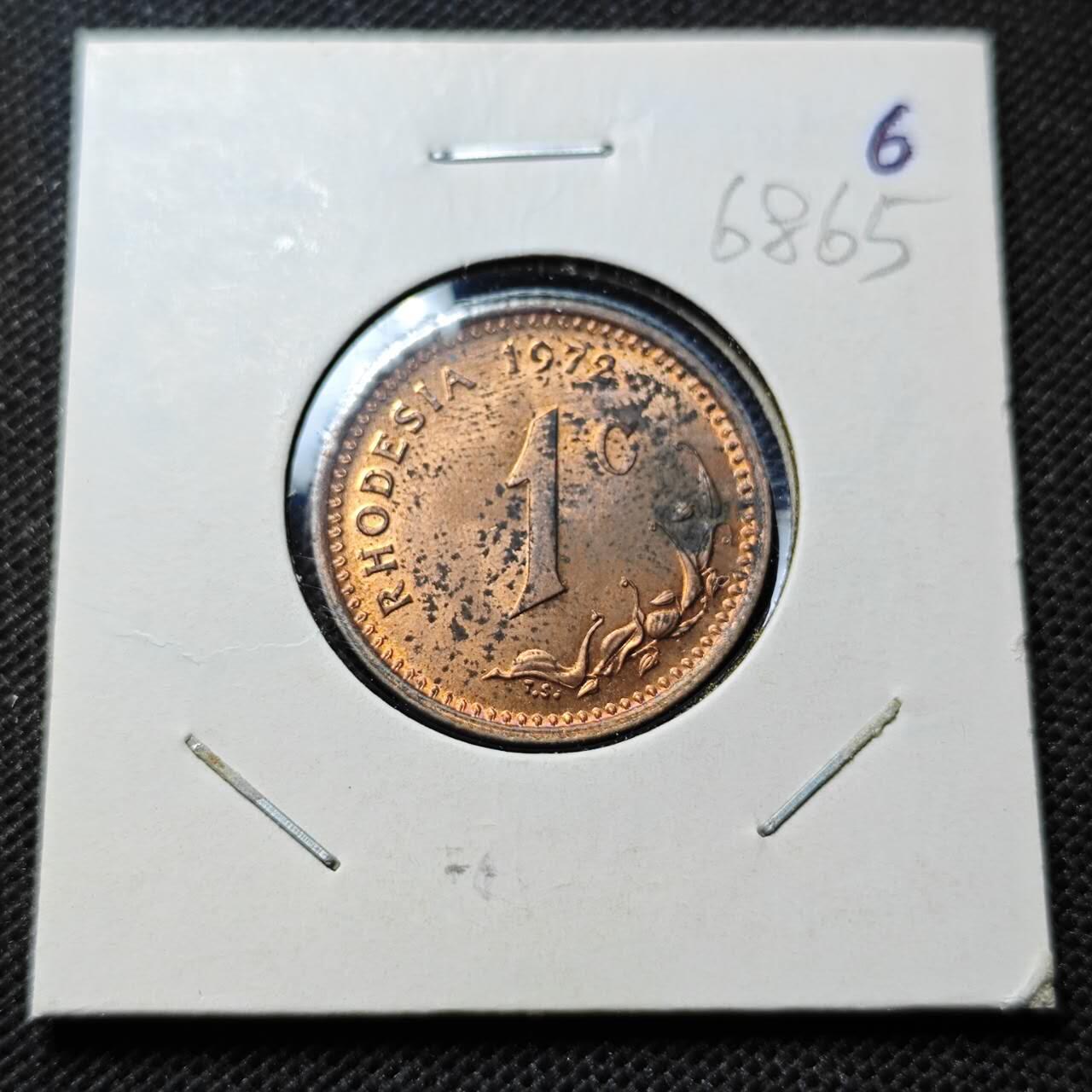 KK钱币收藏小铺  第368场  2月预留时间 周末发货  罗得西亚1分铜币