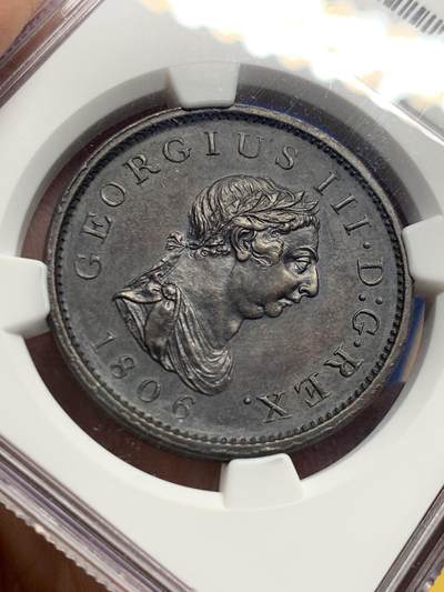 《竞宝斋》第437场 周日，周一2场连拍 （全场包邮） NGC UNCD 英国 1806年 乔治三世 1便士铜币 SOHO厂经典出品