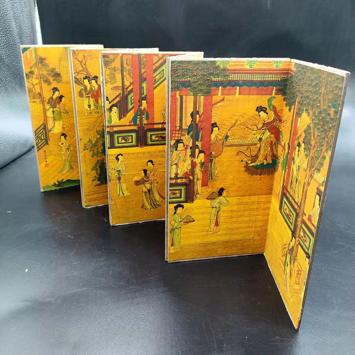 听雨轩（25） 仇英百美图精品册硬宣纸尺寸19cm*10cm画心8cm*19cm