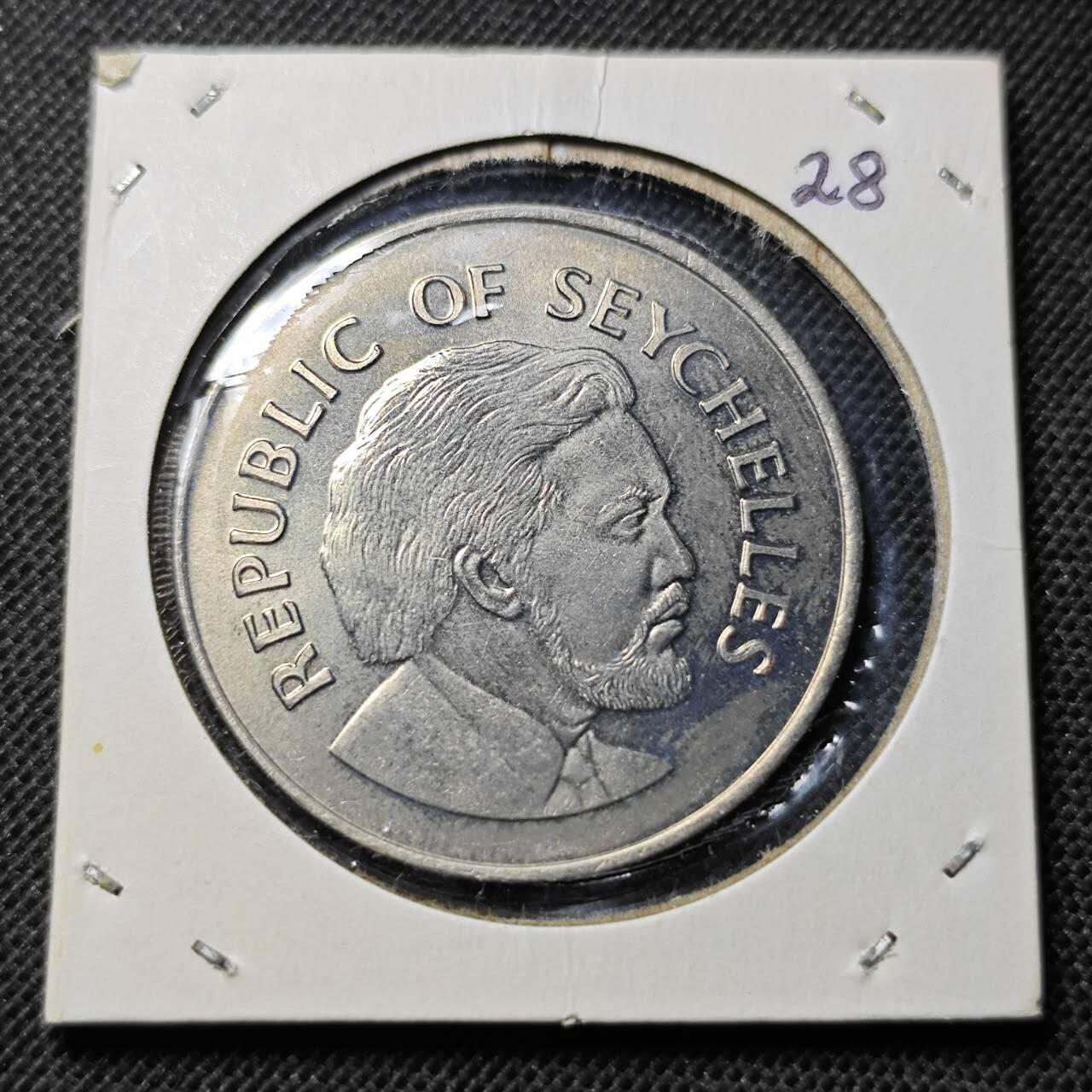 KK钱币收藏小铺  第368场  2月预留时间 周末发货  1976塞舌尔10卢比 好品