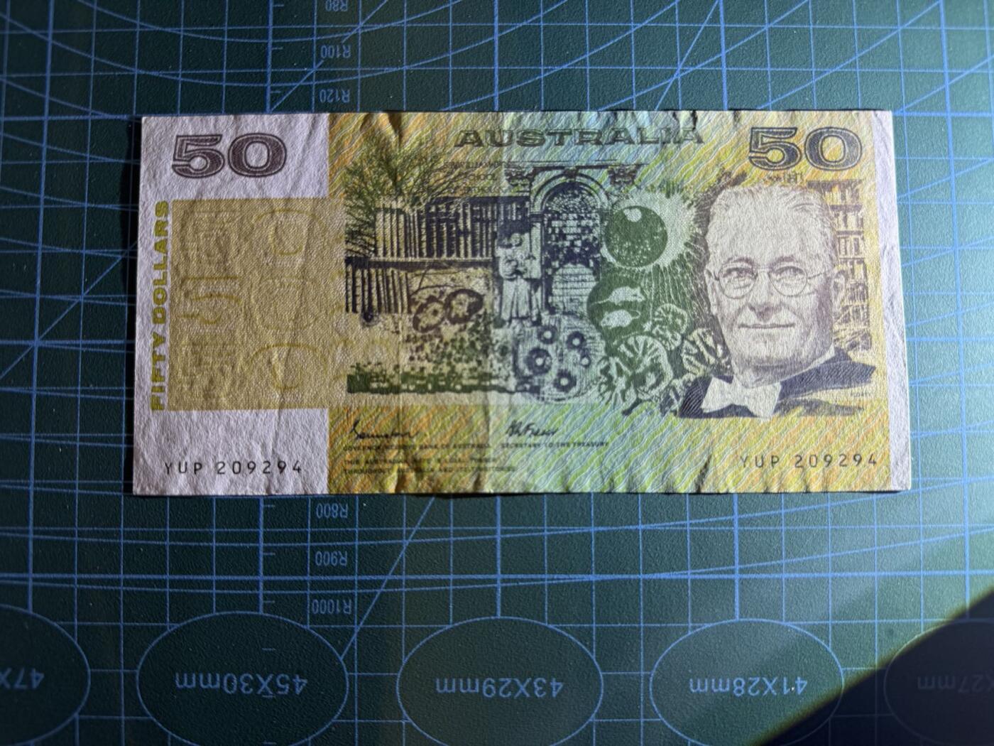 【炜奕收藏】，第五十期 1985年澳大利亚50元，AU品相