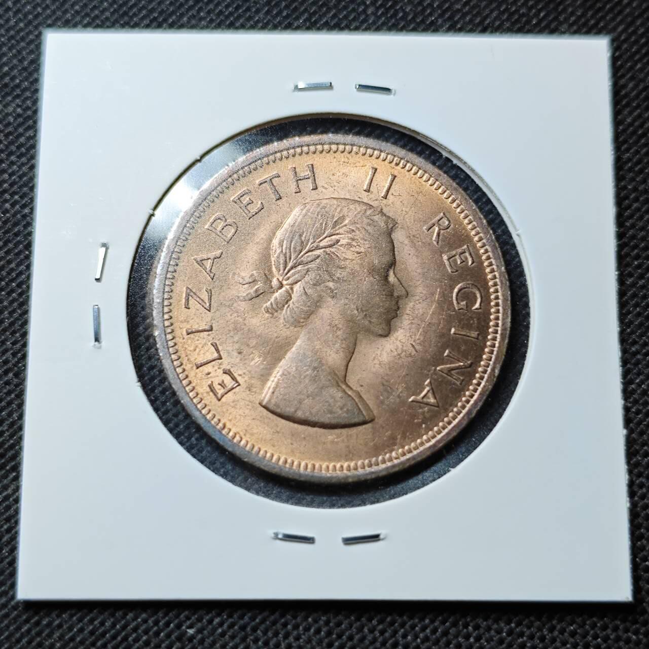 KK钱币收藏小铺  第368场  2月预留时间 周末发货  1959英属南非1便士铜币