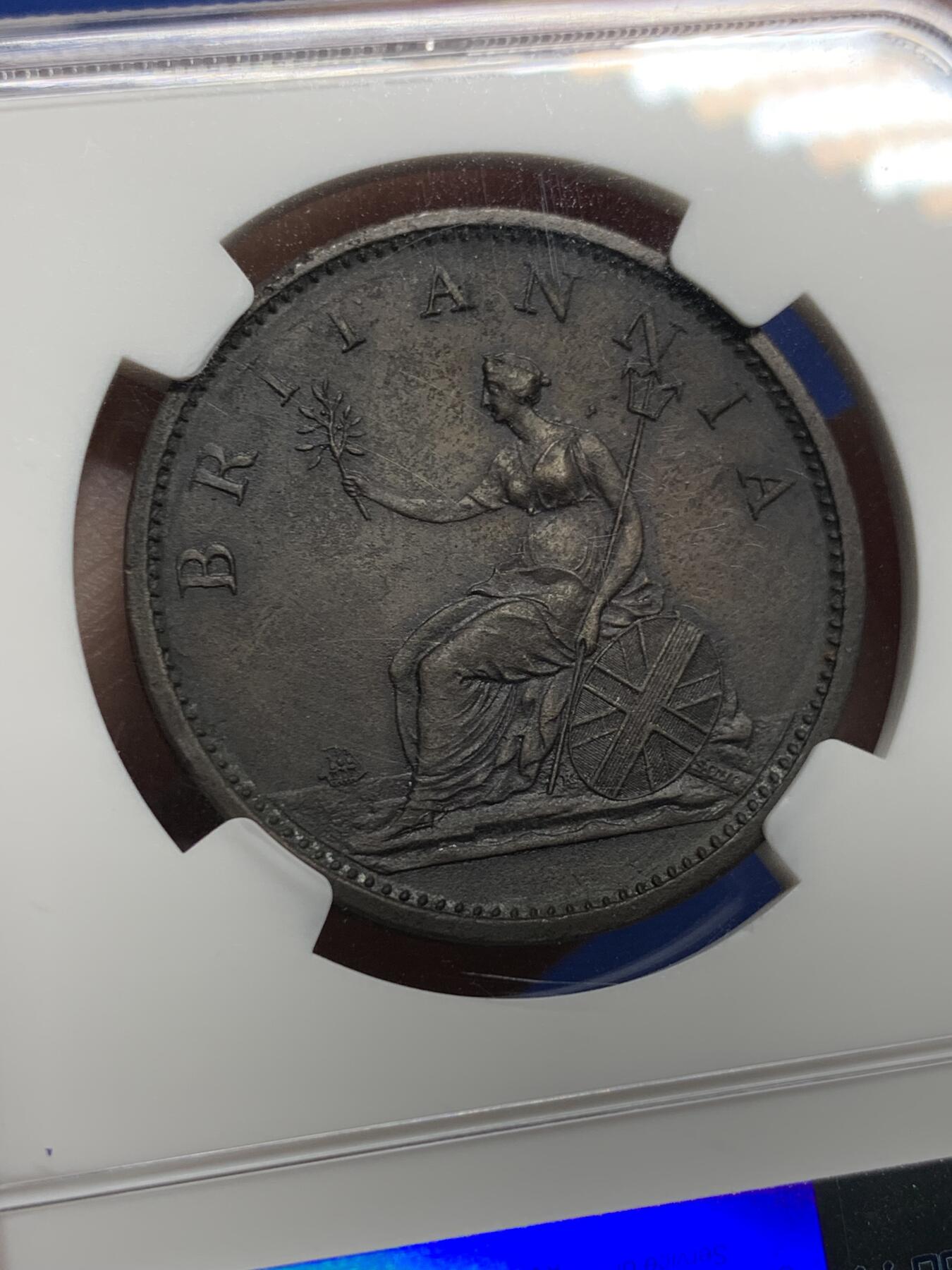 《竞宝斋》第437场 周日，周一2场连拍 （全场包邮） NGC UNCD 英国 1806年 乔治三世 1便士铜币 SOHO厂经典出品