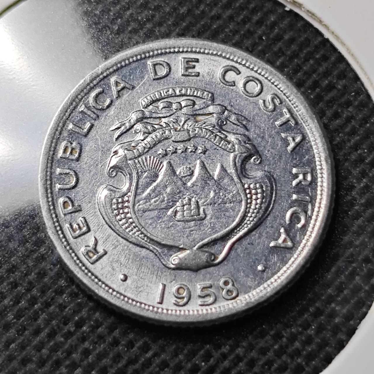 KK钱币收藏小铺  第368场  2月预留时间 周末发货  1958哥斯达黎加10分