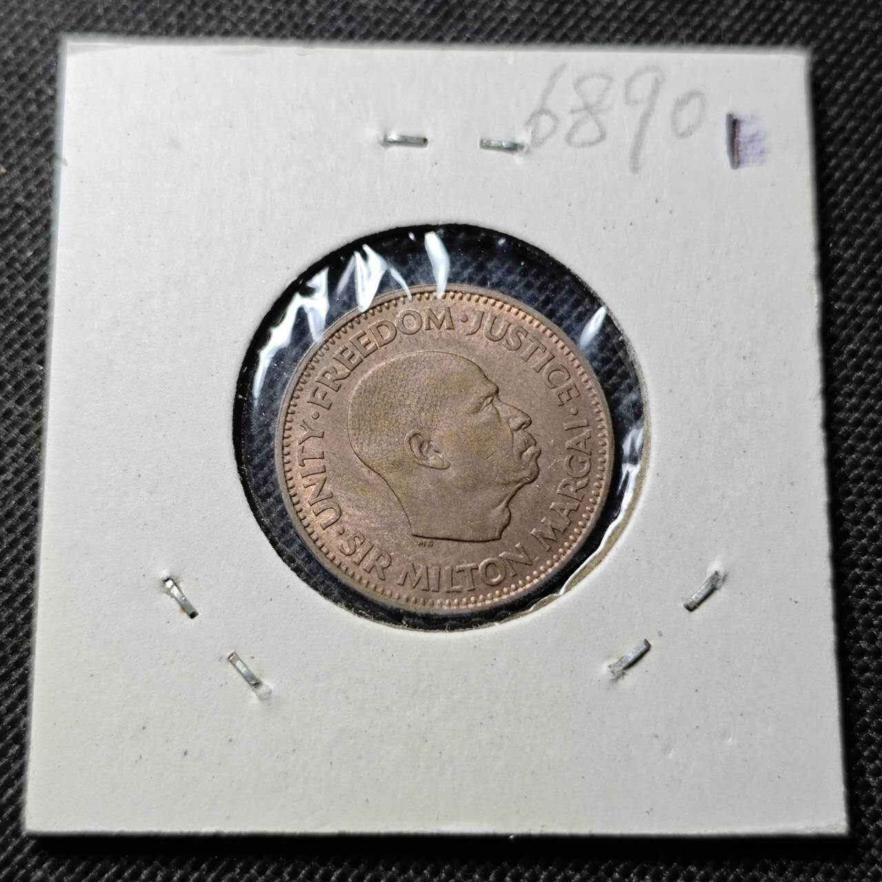 KK钱币收藏小铺  第368场  2月预留时间 周末发货  1964塞拉利昂0.5分铜币