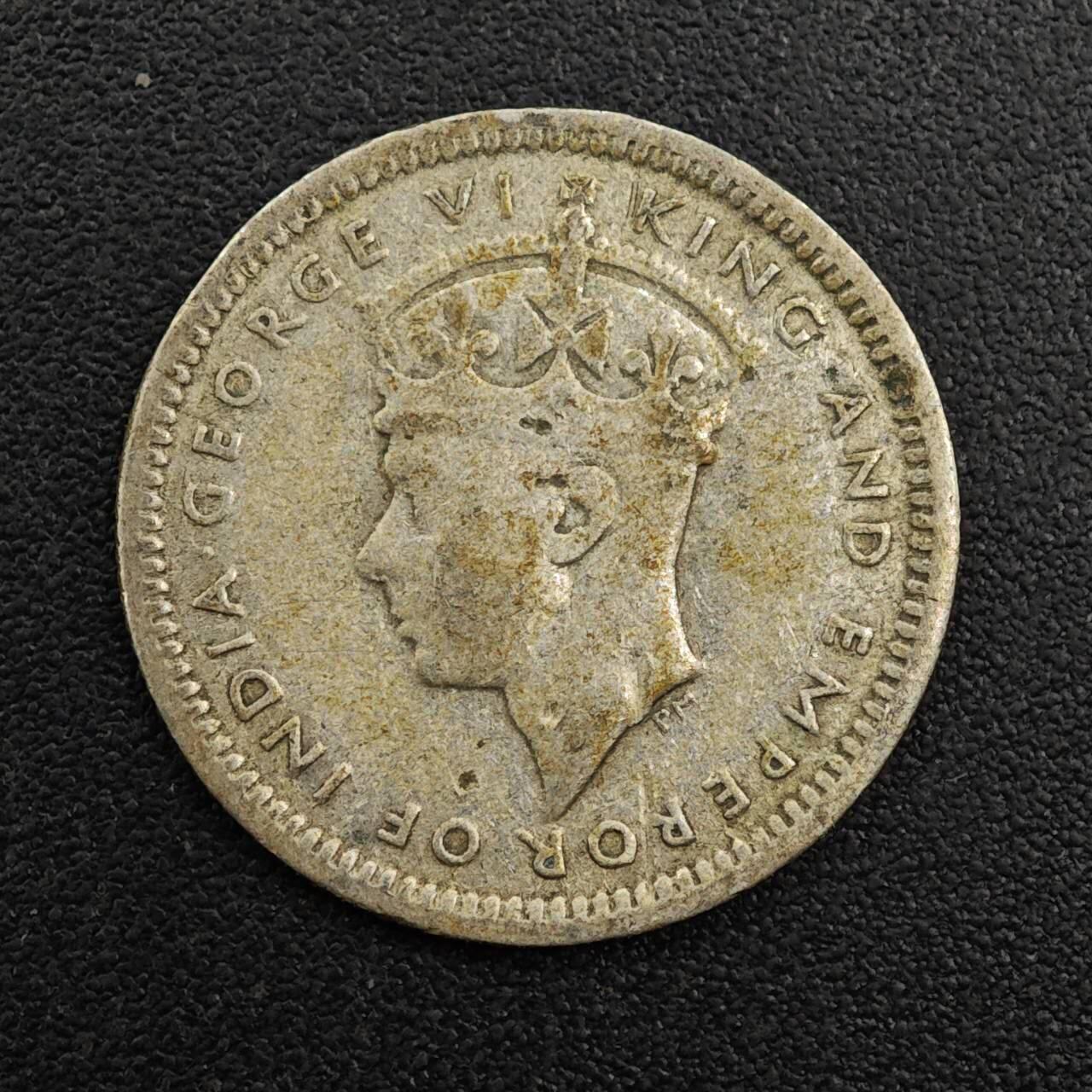 【淘币小摊】实时拍第七百九十五拍   银币套币场   满百包邮可预留二周 每周一统一发货   马来亚1943年乔治六世5分银币