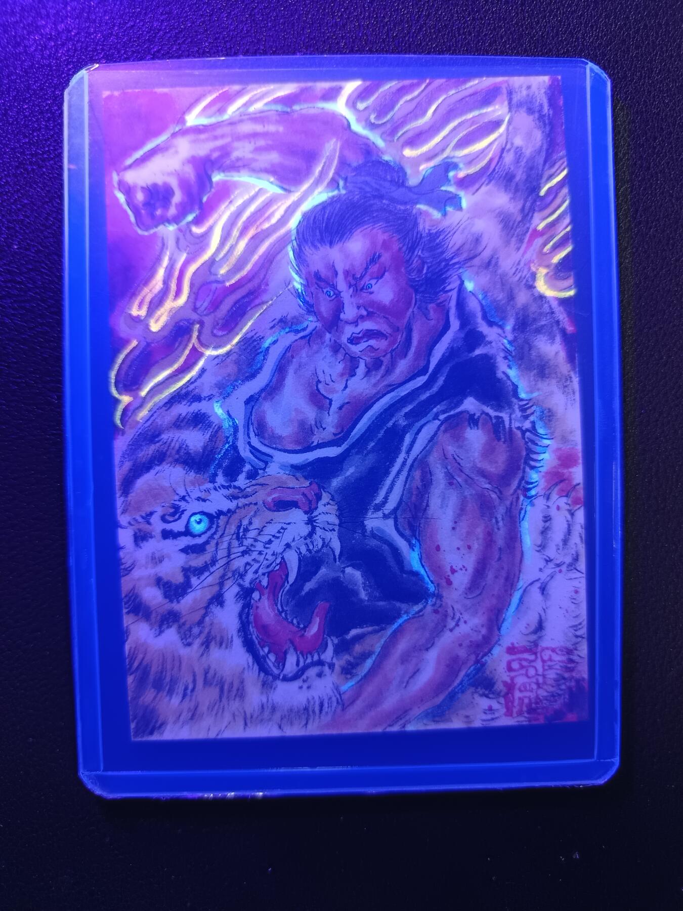 天玑星卡拍第138期《11.17周一截拍》持续收拍收评中 满赠卡需备注 【手绘卡】张先军 武松 手绘卡 卡背提字 景阳冈