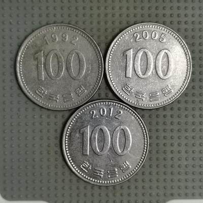2025年第114场各国散币拍卖（总第114场） - 韩国100元3枚