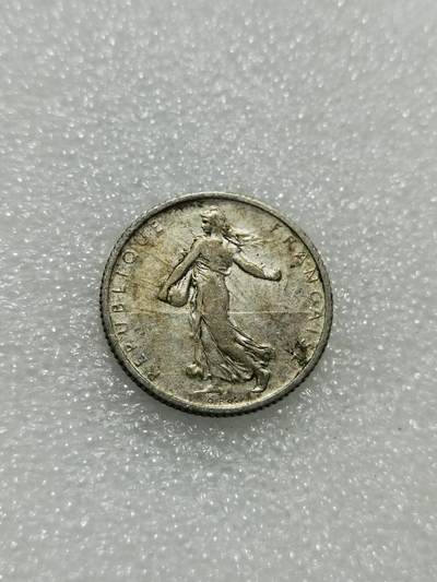 天下钱庄专场欢迎参拍 - 法国播种女神1法郎银币