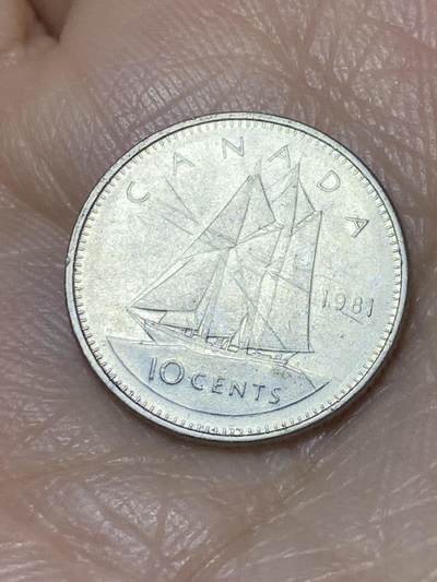 2025年第一百二十八场(总第一百五十四场）外国好品散币、邮币封和邮票场(免佣金) - 加拿大🇨🇦1981年10分(伊丽莎白二世中年花冠第四版)